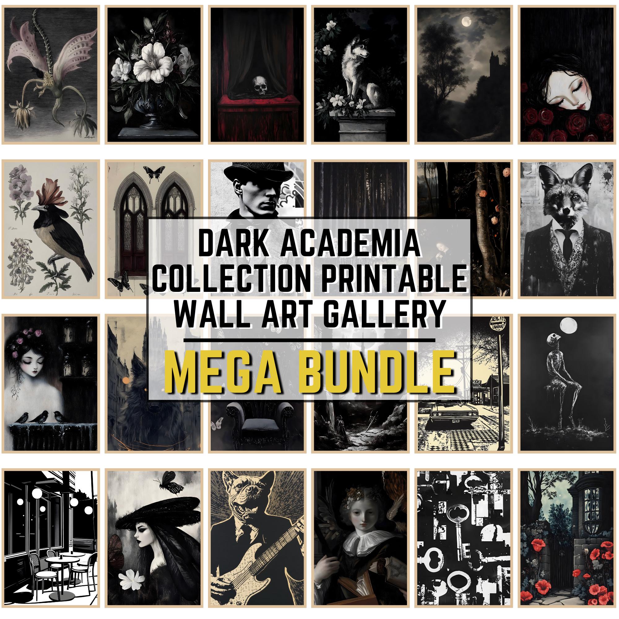Dark Academia Printable Wall Art Gallery Collection Gothic Floral ...