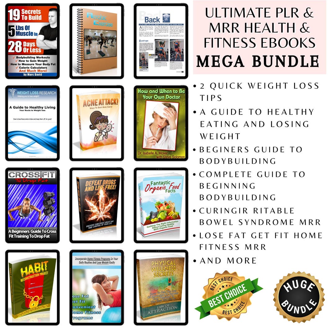 Ultimate PLR MRR Health Fitness | Ebooks Mega Bundle Digital Instant ...