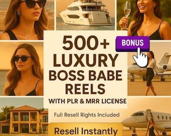 Viral Womens Luxury Reels Bundle | Female Boss Lifestyle Videos (PLR MRR)