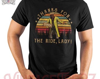 Camiseta vintage multicolor con la frase "Thanks for The Ride"