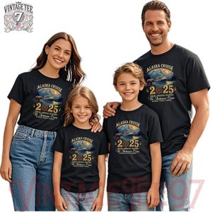 Aangepast bijpassend T-shirt voor familievakantie 2025 Alaska Cruise 2025
