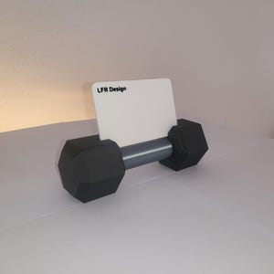 Esclusivo porta biglietti da visita con manubri: l'attrazione perfetta per gli amanti del fitness
