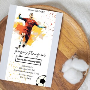 CR7 Birthday invite template