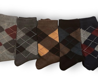 Calzini Uomo Burlington Preston - Lunghi Al Ginocchio, Motivo Argyle, Taglia Unica 40-46 - Foto 9