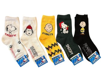 Snoopy Peanuts bed Socks – Officially Licensed Korean Made Sleepwear