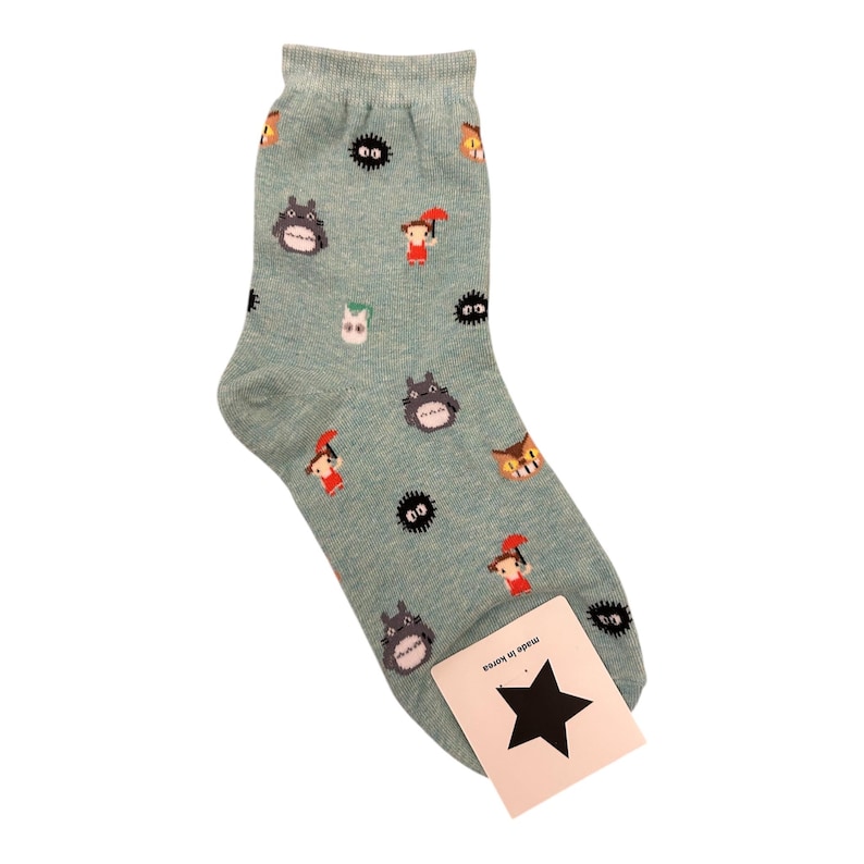 My Neighbor Totoro-sokken - Made in Korea 5. Turquoise