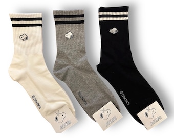 Snoopy Socks for Men: Korean Made, Fits UK 6-10