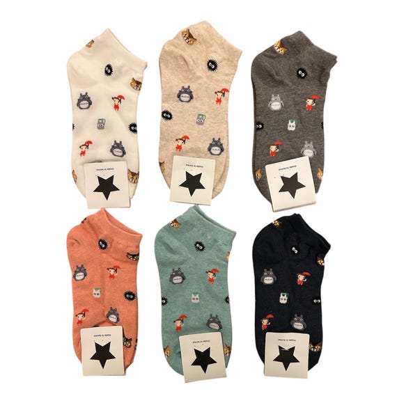 My Neighbour Totoro Ankle Socks: Studio Ghibli Character Socks, Made in Korea
