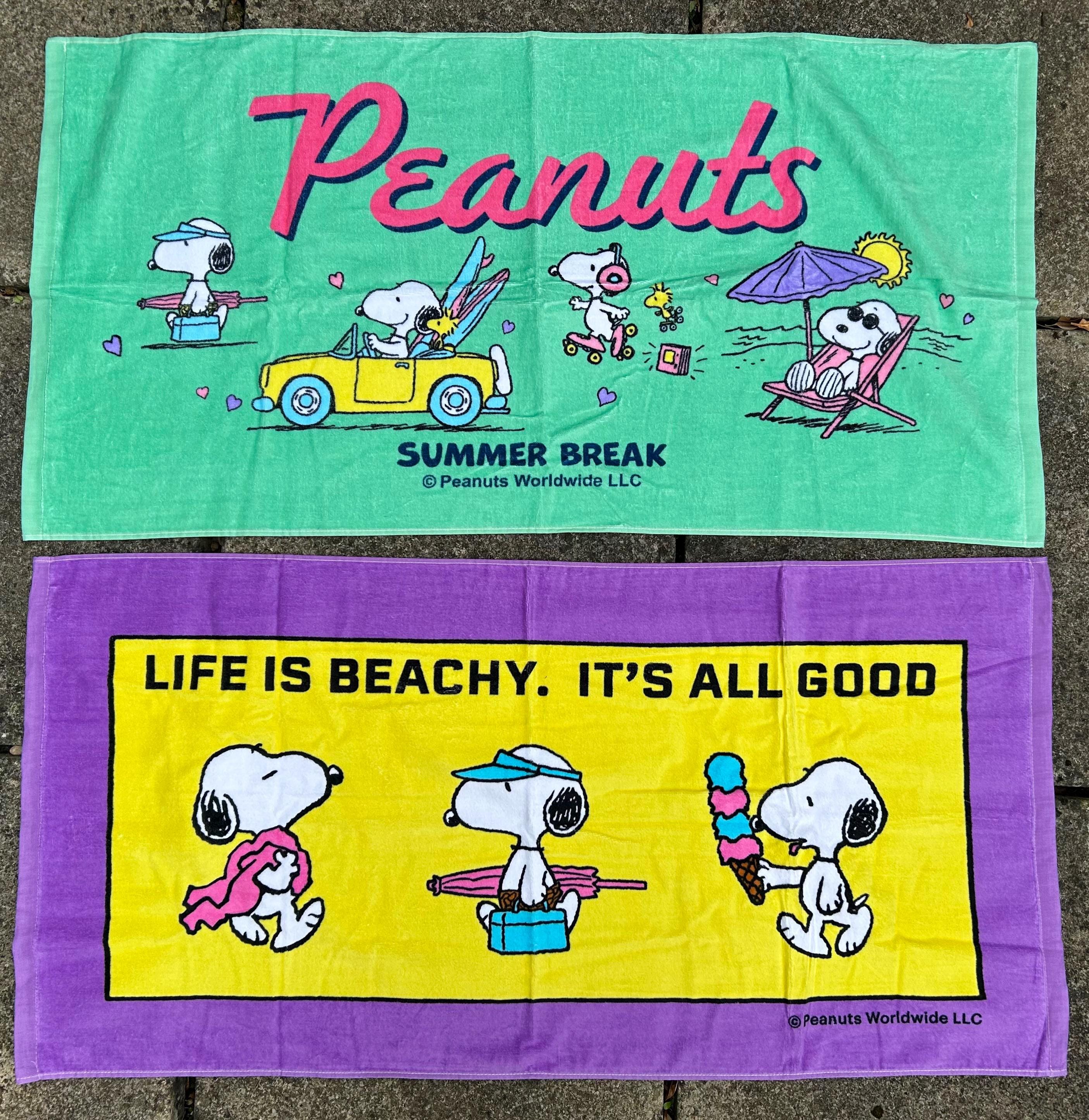 Snoopy & Woodstock Beach Towel: Luxury Cotton Summer Gift (50x100cm)