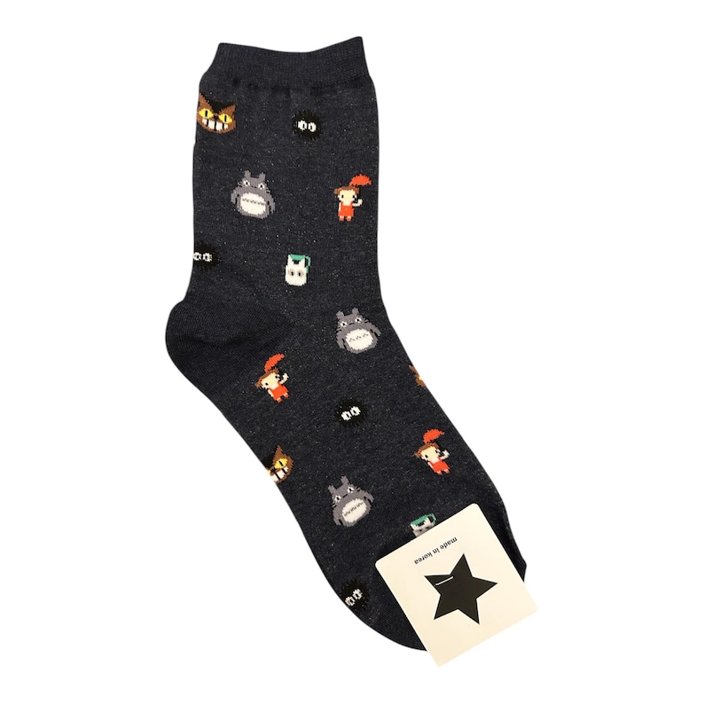 My Neighbor Totoro-sokken - Made in Korea 6. Dark Grey Blue