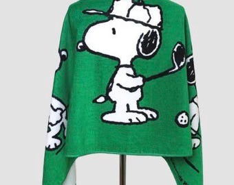 Snoopy Golf Beach Towel (Size 152x76cm) - Officially Licensed - Luxury Cotton Summer Decor
