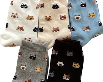 Cat Socks – Gift for Cat Lovers – Made in Korea