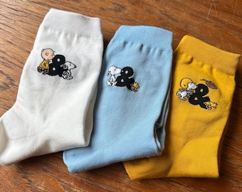 Snoopy Socks – Officially Licensed Peanuts Cartoon Footwear- 75th Anniversary – Made in Korea