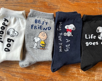Snoopy Socks – Officially Licensed Peanuts Cartoon Footwear – Made in Korea