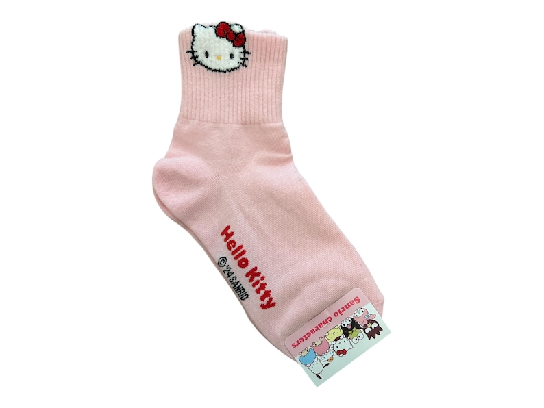 Officially licensed Sanrio Socks – Hello Kitty, My Melody, Pompompurin, Cinnamoroll, Pochacco, Kuromi – Made in Korea 1. Hello Kitty