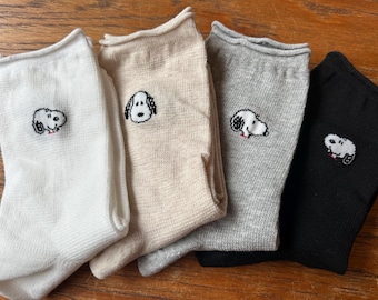 Snoopy Socks – Officially Licensed Peanuts Cartoon Footwear- 75th Anniversary – Made in Korea