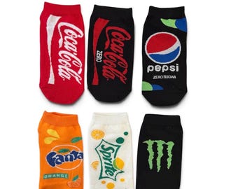 Beverage Socks – Cute Drink-Themed Ankle Socks, Made in Korea