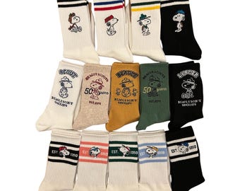 Snoopy Socks: Women&#39;s Korean Character Socks, 14 Unique Designs