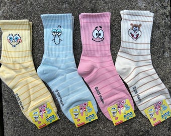 SpongeBob and Friends Socks - Officially Licensed -Made in Korea