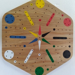 Fast Track Game Board with Pegs and Cards