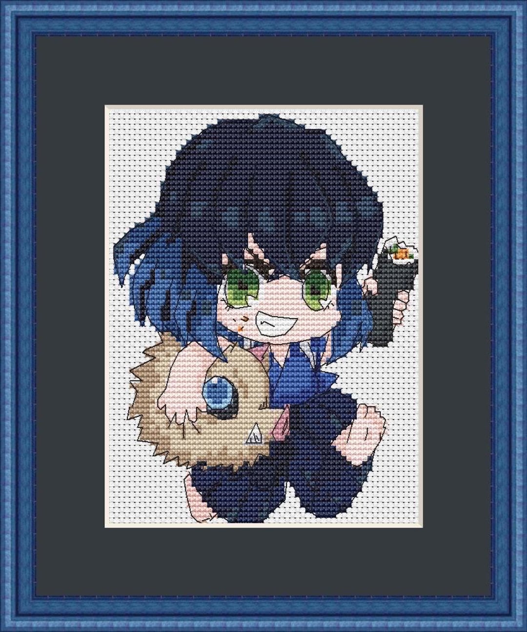 Inosuke Van Pattern Cross Stitch Pattern Embroidery Inosuke Hashibira – | Demon Slayer ...