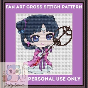 Mao Mao fanart kruissteekpatroon | Anime uit The Apothecary Diaries | PDF-borduurkaart | DMC-threads | Direct downloaden