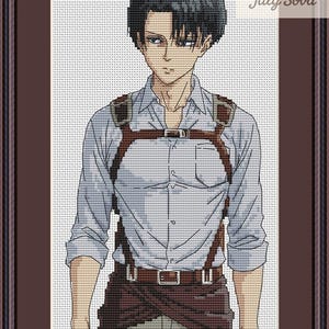 Cross Stitch Pattern Inspired anime Attack on titan / Levi Ackerman