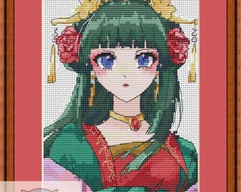 Mao Mao Apothecary Diaries Cross Stitch Pattern: Anime Embroidery (PDF Download)