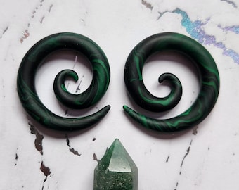 Tapones en espiral Wicked // Calibres // Aros en espiral personalizables de 1,5 a 2 pulgadas // Elige tus colores