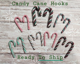 Candy Cane Hook Plugs Gauges // Ready to ship