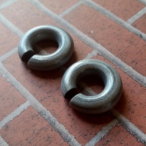 Vintage Copper Dangle Hoop Gauges // 2.5 Inch Hoops // Plugs Etsy