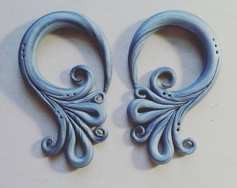 Crashing Waves Spiral Gauges // Pic Your Color // Ocean Plugs