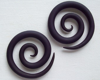 Super Spiral Plugs Gauges // Custom // 2 - 3 inches // Pick Your Color