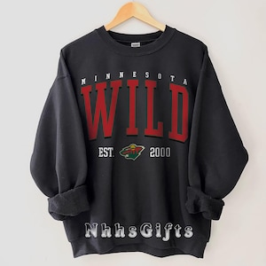 Minnesota Wild Sweatshirt, Minnesota Hockey Crewneck, Retro Minnesota Hockey Shirt, Retro Minnesota Ice Hockey Sweater