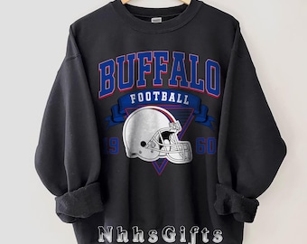 Buffalo Football Sweatshirt, Vintage Style Buffalo Football Crewneck, Buffalo Football Sweater, Sunday Football Sweatshirt, Buffalo Fan Gift