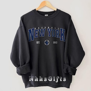 New York Baseball Sweatshirt, Vintage Style New York Baseball Crewneck, New York Baseball Shirt, New York Baseball Fan Gifts