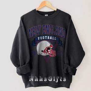 New England Football Sweatshirt, Vintage New England Football Crewneck, New England Football Shirt, Football Sunday Pullover