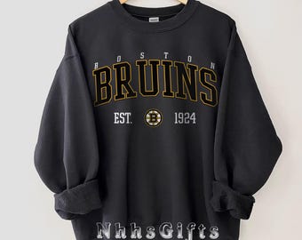 Boston Hockey Sweatshirt, Boston Hockey Crewneck, Retro Boston Hockey Sweatshirt, Retro Boston Bruins Sweater , Hockey Fan Gifts