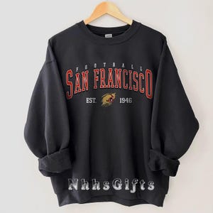 San Francisco Football Sweatshirt, Vintage San Francisco Football Rundhalsausschnitt, San Francisco Football Shirt, Spieltag San Francisco Fan Geschenke