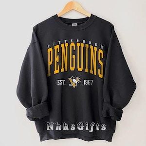 Pittsburgh Hockey Sweatshirt, Pittsburgh Hockey Crewneck, Retro Pittsburgh Hockey Sweatshirt,  Pittsburgh Penguins Sweater, Hockey Fan Gifts