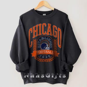 Chicago Football Sweatshirt, Vintage Chicago Football Crewneck, Chicago Football Shirt, Game Day Apparel, Chicago Football Fan Gifts