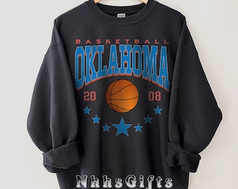 Oklahoma Basketball Sweatshirt, Retro Style Oklahoma Basketball Crewneck, Oklahoma Sports Apparel, Oklahoma Basketball Fan Gifts