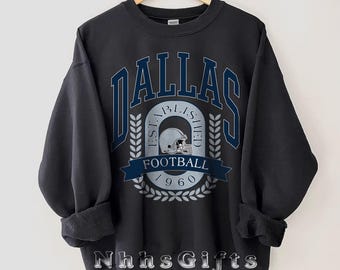 Dallas Football Sweatshirt, Vintage Dallas Football Crewneck, Retro Dallas Football Shirt, Game Day Apparel, Dallas Football Fan Gifts