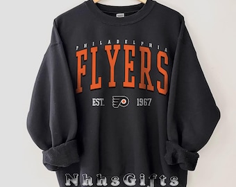 Philadelphia Flyers Sweatshirt, Philadelphia Hockey Crewneck, Retro Philadelphia Hockey Shirt, Philadelphia Flyers Ice Hockey Fan Sweater