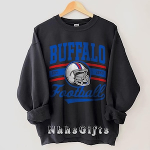 Buffalo Football Sweatshirt, Vintage Style Buffalo Football Crewneck, Buffalo Football Sweatshirt, Buffalo New York, Buffalo Fan Gifts