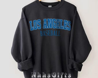 Honkbaltrui Los Angeles, vintage stijl honkbalshirt Los Angeles honkbal, Los Angeles baseballshirt, geschenken honkbalfan Los Angeles