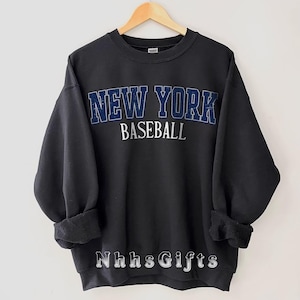 New York Baseball Sweatshirt, Vintage Style New York Baseball Crewneck, New York Baseball Shirt, New York Baseball Fan Gifts
