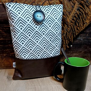 ブックスリーブ、ブックプロテクター、読書愛好家向け、ブックマーク、パッド入りブックスリーブ、男性的なエレガンス、幾何学模様、ブックカバー