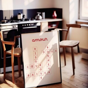 Decorative poster - Love crosswords