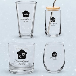 New Homeowner Gift, Housewarming Gift, Funny New House Gift, Closing Gift, Condo Owner, Closing Gift for House of Whiskey Wine Pint glass
